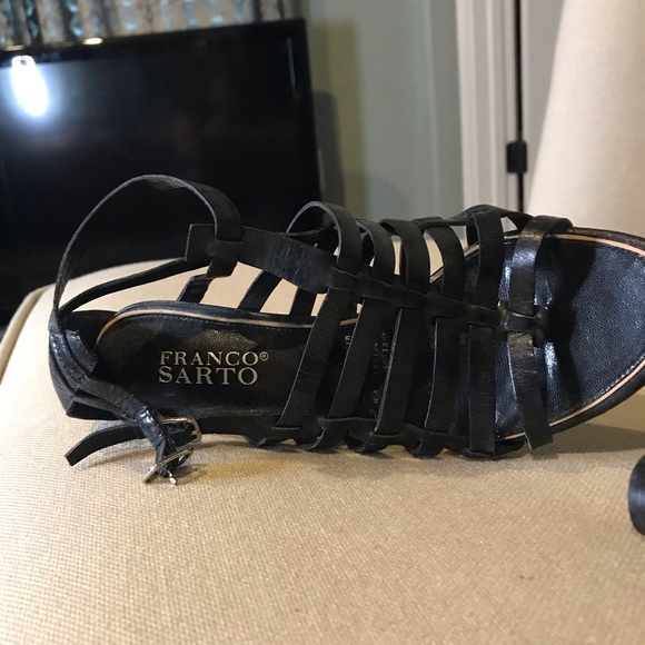Franco Sarto black leather 👠 heels. - Picture 3 of 5